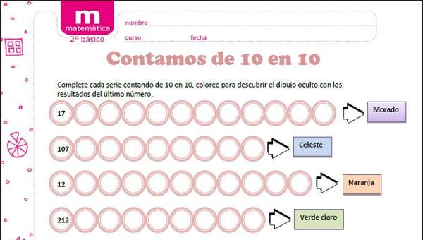 Contar de 10 en 10 Contar de 10 en 10