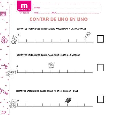 Contar de uno en uno Contar de uno en uno