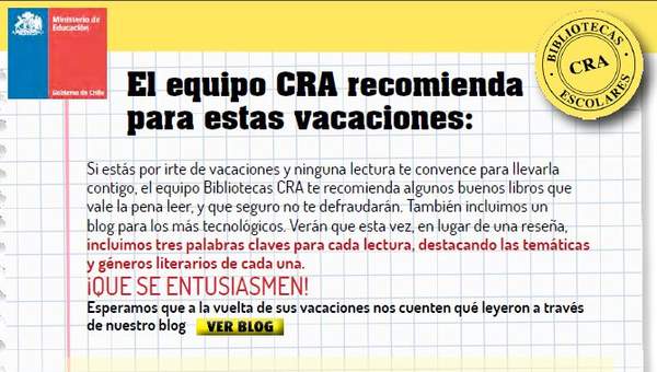 Lecturas recomendadas por el CRA Lecturas recomendadas por el CRA