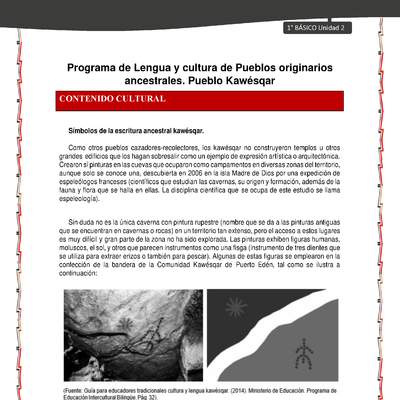 Orientaciones al docente - LC01 - Kawésqar - U2 - Contenido cultural Orientaciones al docente - LC01 - Kawésqar - U2 - Contenido cultural