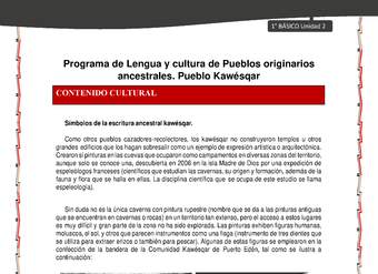 Orientaciones al docente - LC01 - Kawésqar - U2 - Contenido cultural Orientaciones al docente - LC01 - Kawésqar - U2 - Contenido cultural
