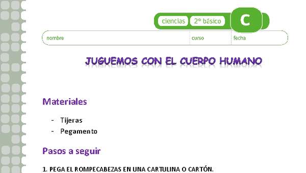 Juguemos con el cuerpo humano Juguemos con el cuerpo humano