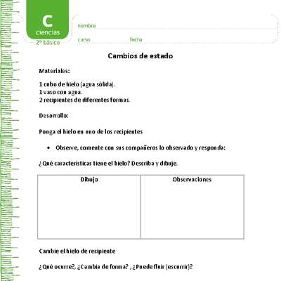 Cambios de estado Cambios de estado