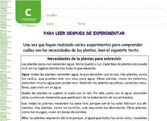 Para leer después de experimentar Para leer después de experimentar