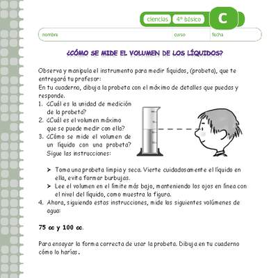¿Cómo se mide el volumen de los líquidos? ¿Cómo se mide el volumen de los líquidos?