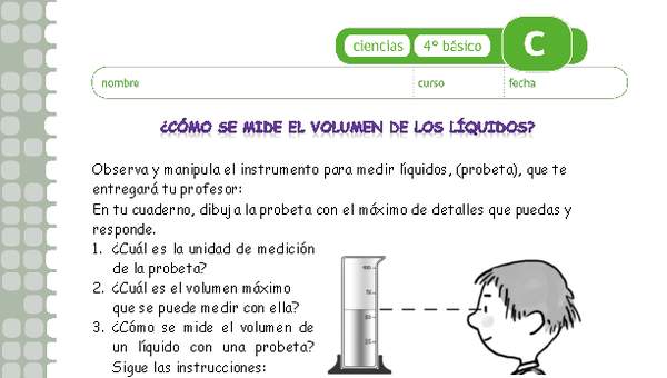 ¿Cómo se mide el volumen de los líquidos? ¿Cómo se mide el volumen de los líquidos?