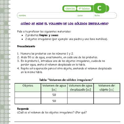 ¿Cómo se mide el volumen de los sólidos irregulares? ¿Cómo se mide el volumen de los sólidos irregulares?
