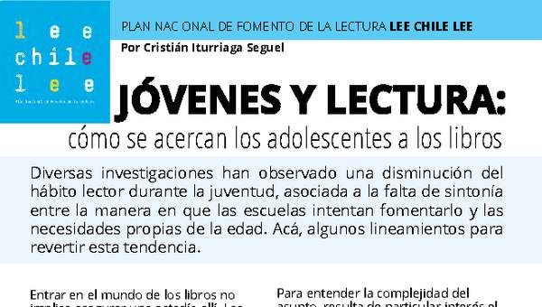 Jóvenes y lectura Jóvenes y lectura