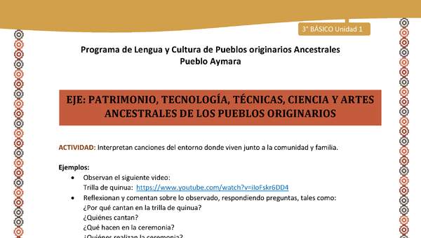 12-Actividad Sugerida LC03 U01-OA16-Interpretan canciones del entorno donde viven junto a la comunidad y familia. 12-Actividad Sugerida LC03 U01-OA16-Interpretan canciones del entorno donde viven junto a la comunidad y familia.