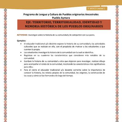 08-Actividad Sugerida LC03 U01-0A07-Investigan sobre la historia de su comunidad y lo comparten con sus pares 08-Actividad Sugerida LC03 U01-0A07-Investigan sobre la historia de su comunidad y lo comparten con sus pares