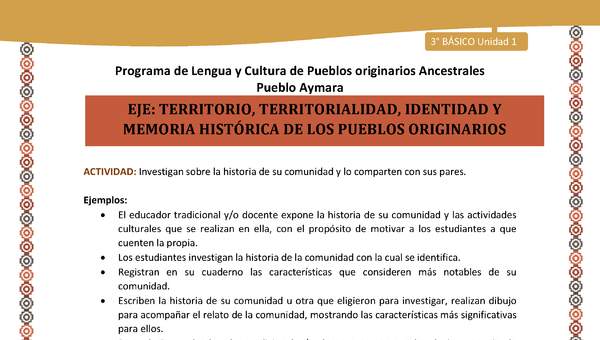 08-Actividad Sugerida LC03 U01-0A07-Investigan sobre la historia de su comunidad y lo comparten con sus pares 08-Actividad Sugerida LC03 U01-0A07-Investigan sobre la historia de su comunidad y lo comparten con sus pares