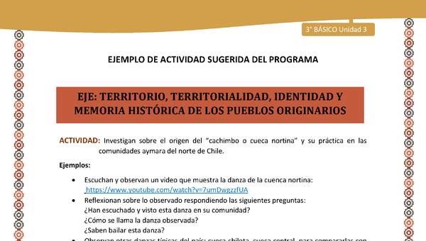 12-Actividad Sugerida LC03-U03-OA08-Investigan sobre el origen del “cachimbo o cueca nortina” y su práctica en las comunidades aymara del norte de Chile. 12-Actividad Sugerida LC03-U03-OA08-Investigan sobre el origen del “cachimbo o cueca nortina” y su práctica en las comunidades aymara del norte de Chile.