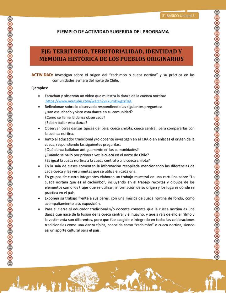 12-Actividad Sugerida LC03-U03-OA08-Investigan sobre el origen del “cachimbo o cueca nortina” y su práctica en las comunidades aymara del norte de Chile. 12-Actividad Sugerida LC03-U03-OA08-Investigan sobre el origen del “cachimbo o cueca nortina” y su práctica en las comunidades aymara del norte de Chile.