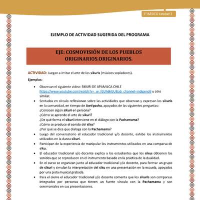 13-Actividad Sugerida LC03-U03-OA10-Juegan a imitar el arte de los sikuris (músicos sopladores). 13-Actividad Sugerida LC03-U03-OA10-Juegan a imitar el arte de los sikuris (músicos sopladores).