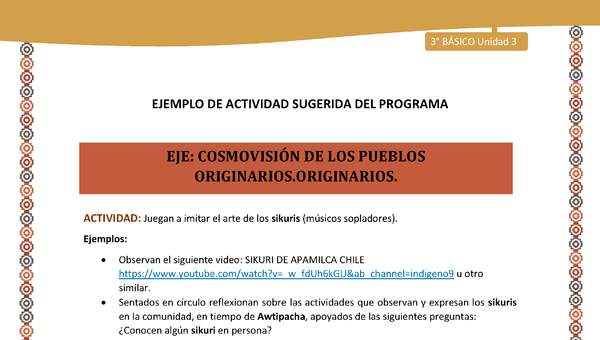 13-Actividad Sugerida LC03-U03-OA10-Juegan a imitar el arte de los sikuris (músicos sopladores). 13-Actividad Sugerida LC03-U03-OA10-Juegan a imitar el arte de los sikuris (músicos sopladores).