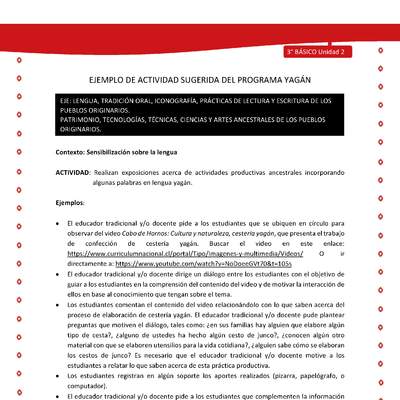 Realizan exposiciones acerca de actividades productivas ancestrales incorporando algunas palabras en lengua Realizan exposiciones acerca de actividades productivas ancestrales incorporando algunas palabras en lengua