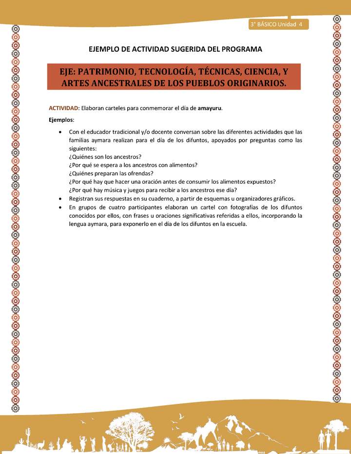 17-Actividad Sugerida LC03-U03 -AYM-OA14-Elaboran carteles para conmemorar el día de amayuru. 17-Actividad Sugerida LC03-U03 -AYM-OA14-Elaboran carteles para conmemorar el día de amayuru.