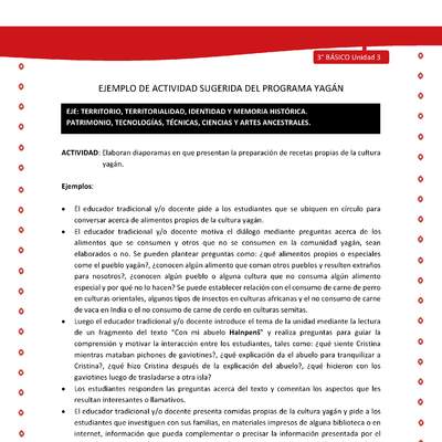 Elaboran diaporamas en que presentan la preparación de recetas propias de la cultura yagán Elaboran diaporamas en que presentan la preparación de recetas propias de la cultura yagán