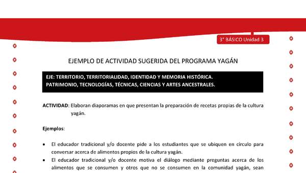 Elaboran diaporamas en que presentan la preparación de recetas propias de la cultura yagán Elaboran diaporamas en que presentan la preparación de recetas propias de la cultura yagán