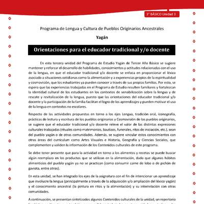 Orientaciones para el educador tradicional y/o docente Orientaciones para el educador tradicional y/o docente