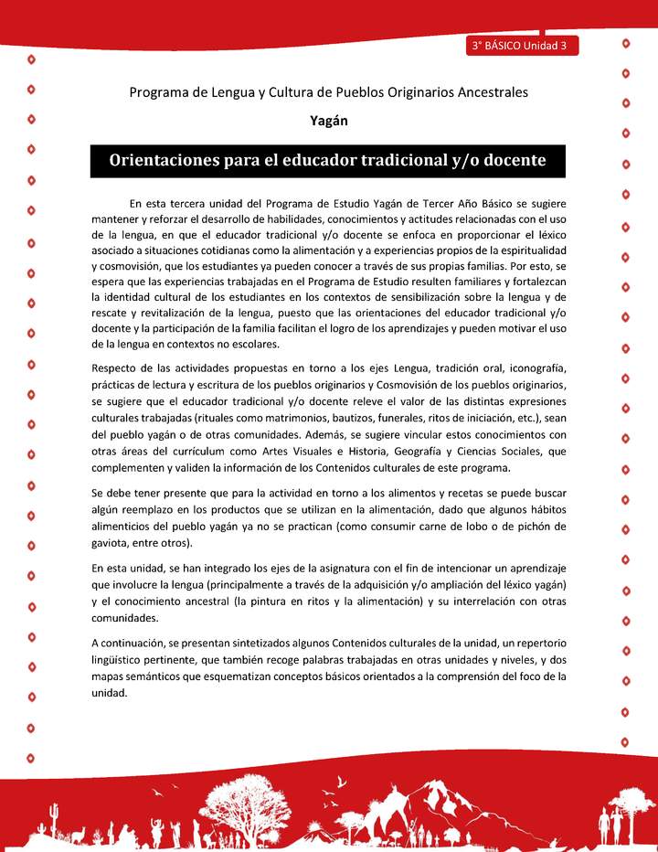 Orientaciones para el educador tradicional y/o docente Orientaciones para el educador tradicional y/o docente