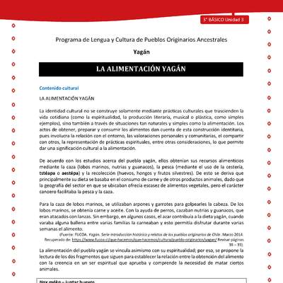 La alimentación yagán La alimentación yagán