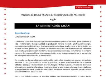 La alimentación yagán La alimentación yagán