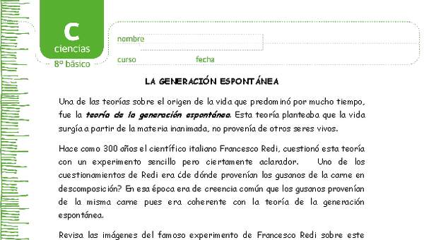 Experimento de Redi Experimento de Redi