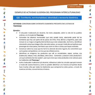 Conversan sobre diferentes elementos presentes en el estado de tiwanaqu Conversan sobre diferentes elementos presentes en el estado de tiwanaqu