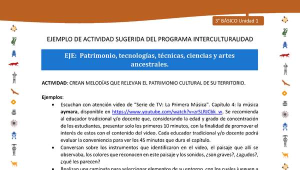 Crean melodías que relevan el patrimonio cultural de su territorio Crean melodías que relevan el patrimonio cultural de su territorio