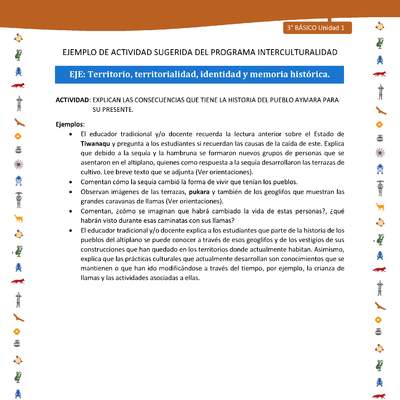 Explican las consecuencias que tiene la historia del pueblo Aymara para su presente Explican las consecuencias que tiene la historia del pueblo Aymara para su presente