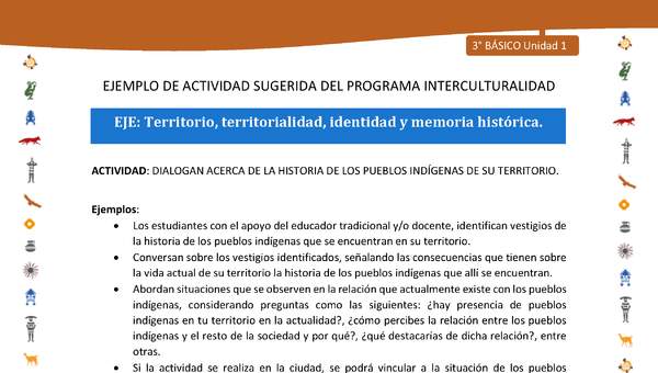 Dialogan acerca de la historia de los pueblos indígenas de su territorio Dialogan acerca de la historia de los pueblos indígenas de su territorio