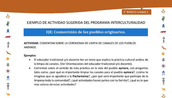 Comentan sobre la ceremonia de limpia de canales de los pueblos andinos Comentan sobre la ceremonia de limpia de canales de los pueblos andinos