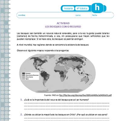 Los bosques como recurso Los bosques como recurso
