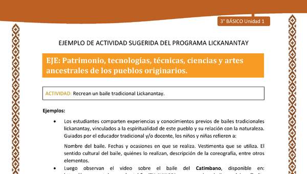 Recrean un baile tradicional Lickanantay Recrean un baile tradicional Lickanantay