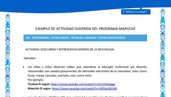 Descubren y representan sonidos de la naturaleza Descubren y representan sonidos de la naturaleza