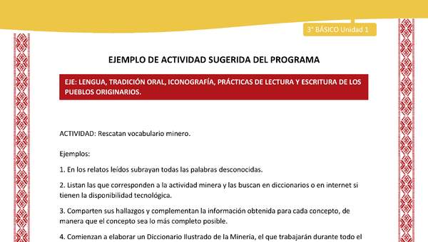 02-Actividad Sugerida LC03 COL-U01-LS01-Rescatan vocabulario minero. 02-Actividad Sugerida LC03 COL-U01-LS01-Rescatan vocabulario minero.