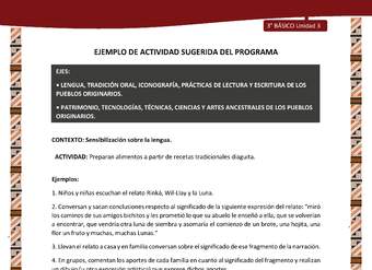 01-Actividad Sugerida LC03 DIA-U03-LS03;LS05;OA115-Preparan alimentos a partir de recetas tradicionales diaguita. 01-Actividad Sugerida LC03 DIA-U03-LS03;LS05;OA115-Preparan alimentos a partir de recetas tradicionales diaguita.