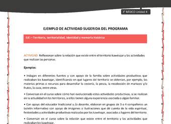 06-Actividad sugerida: LC03-KAW-U04-OA06-Reflexionan sobre la relación que existe entre el territorio kawésqar y las actividades que realizan las personas. 06-Actividad sugerida: LC03-KAW-U04-OA06-Reflexionan sobre la relación que existe entre el territorio kawésqar y las actividades que realizan las personas.