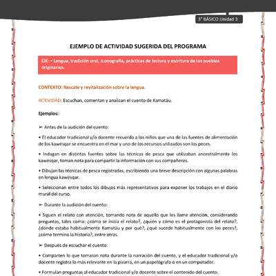 03-Actividad sugerida: LC03-KAW-U03-LR03;LR05-Escuchan, comentan y analizan el cuento de Kamatáu. 03-Actividad sugerida: LC03-KAW-U03-LR03;LR05-Escuchan, comentan y analizan el cuento de Kamatáu.