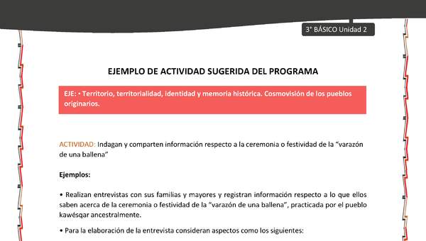 06-Actividad sugerida: LC03-KAW-U02-OA06-Indagan y comparten información respecto a la ceremonia o festividad de la “varazón de una ballena” 06-Actividad sugerida: LC03-KAW-U02-OA06-Indagan y comparten información respecto a la ceremonia o festividad de la “varazón de una ballena”