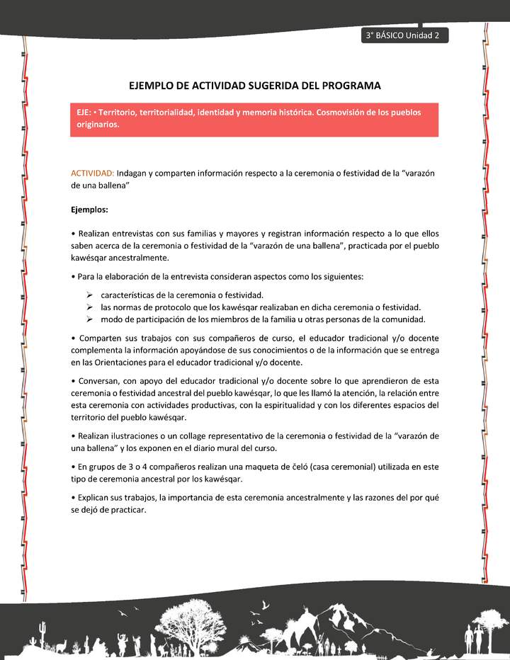06-Actividad sugerida: LC03-KAW-U02-OA06-Indagan y comparten información respecto a la ceremonia o festividad de la “varazón de una ballena” 06-Actividad sugerida: LC03-KAW-U02-OA06-Indagan y comparten información respecto a la ceremonia o festividad de la “varazón de una ballena”