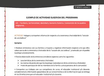 06-Actividad sugerida: LC03-KAW-U02-OA06-Indagan y comparten información respecto a la ceremonia o festividad de la “varazón de una ballena” 06-Actividad sugerida: LC03-KAW-U02-OA06-Indagan y comparten información respecto a la ceremonia o festividad de la “varazón de una ballena”
