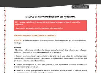 03-Actividad sugerida: LC03-KAW-U02-LR02;OA13-Presentan situaciones de su vida cotidiana, familiar y comunitaria utilizando el idioma kawésqar. 03-Actividad sugerida: LC03-KAW-U02-LR02;OA13-Presentan situaciones de su vida cotidiana, familiar y comunitaria utilizando el idioma kawésqar.