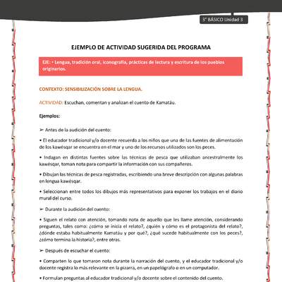 02-Actividad sugerida: LC03-KAW-U03-LS03;LS05-Escuchan, comentan y analizan el cuento de Kamatáu. 02-Actividad sugerida: LC03-KAW-U03-LS03;LS05-Escuchan, comentan y analizan el cuento de Kamatáu.