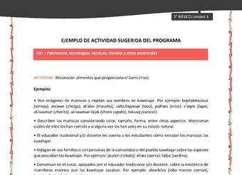 07-Actividad sugerida: LC03-KAW-U03-OA15-Reconocen alimentos que proporciona el čams (mar). 07-Actividad sugerida: LC03-KAW-U03-OA15-Reconocen alimentos que proporciona el čams (mar).