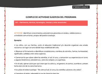 07-Actividad sugerida: LC03-KAW-U04-OA14-Identifican conocimientos astronómicos presentes en relatos, celebraciones o actividades comunitarias, propias del pueblo kawésqar. 07-Actividad sugerida: LC03-KAW-U04-OA14-Identifican conocimientos astronómicos presentes en relatos, celebraciones o actividades comunitarias, propias del pueblo kawésqar.