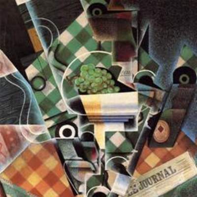 Naturaleza muerta con mantel a cuadros de Juan Gris Naturaleza muerta con mantel a cuadros de Juan Gris