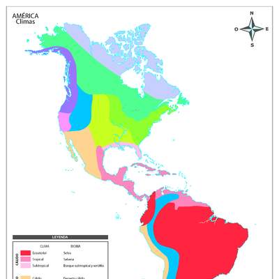 Climas de América a color