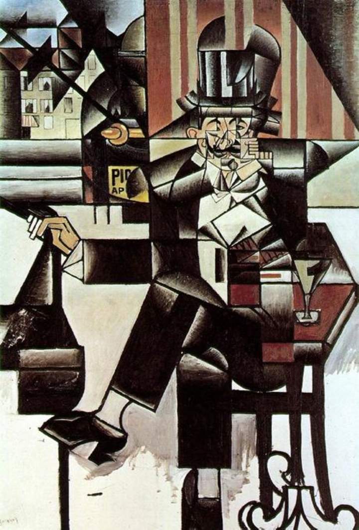 Hombre en el café de Juan Gris Hombre en el café de Juan Gris